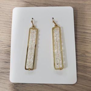 Gold and Bead Earrings